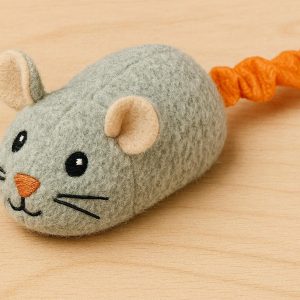 2 Catnip Filled Plush Mouse Toy with Crinkle Sound